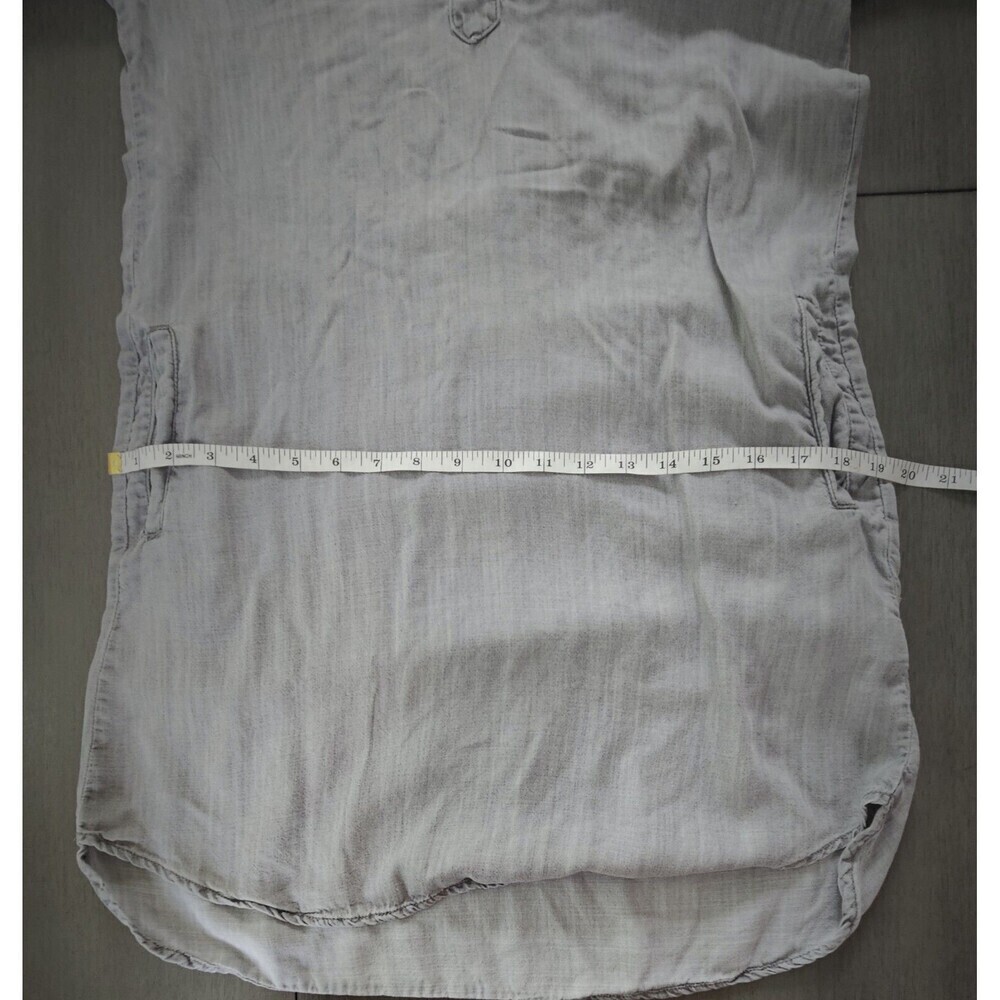 Chelsea and Theodore Sz S Hi Low Tencel Dress Collared Minimalistic Lagenlook - Picture 5 of 8